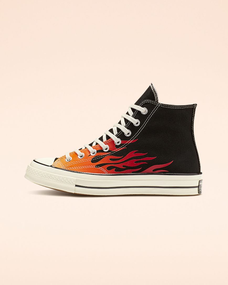 Tenisky Vysoke Converse Chuck 70 Archive Print Damske Čierne Červené | SK WYFXL1